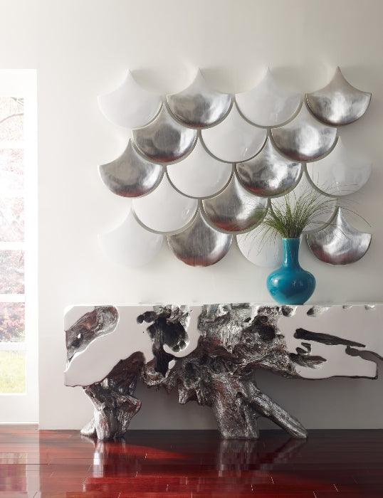 Freeform Console Table Silver Leaf