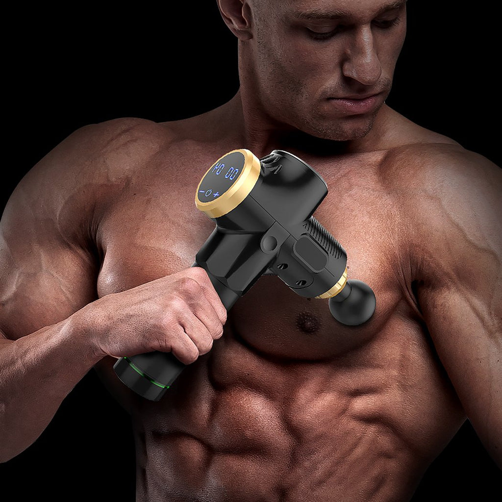 Massage Gun Electric Massager Vibration Muscle Therapy 4 Heads