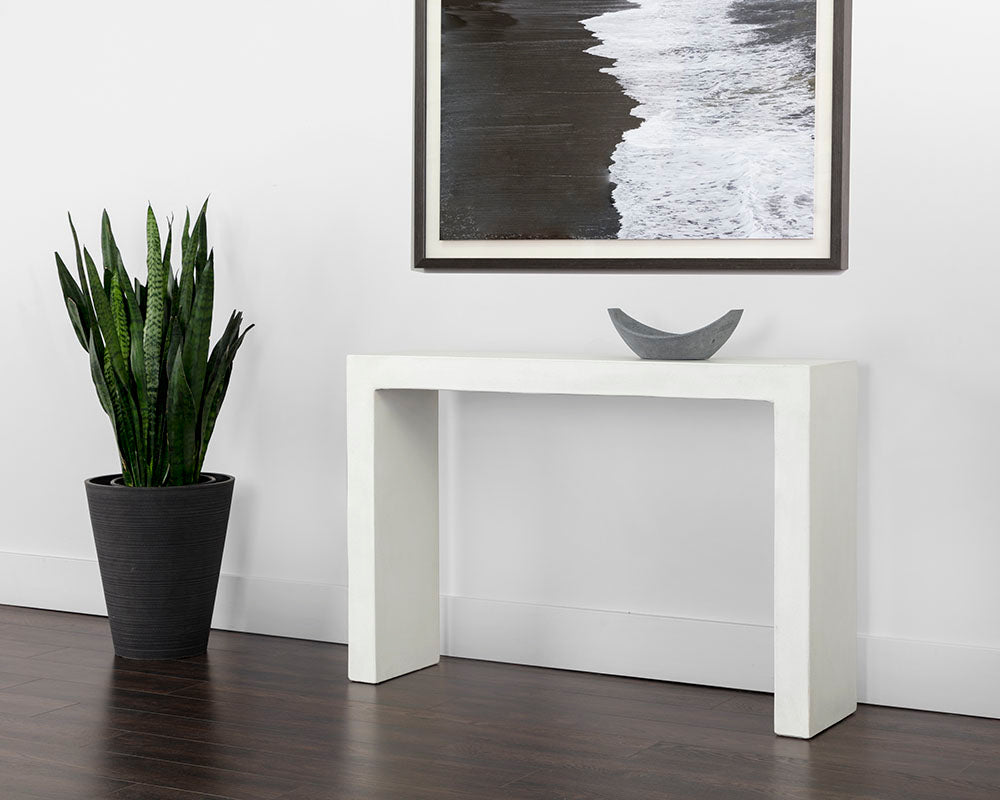 The Valentina Axle Console Table White