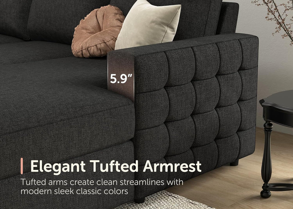 Maison Élégance Sectional Sofa with Pull Out Bed Reversible