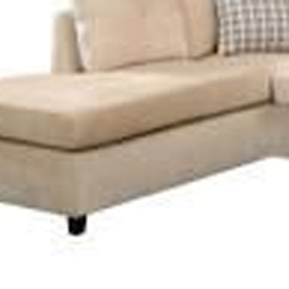 The Brook Gray Velvet Reversible Sectional Sofa