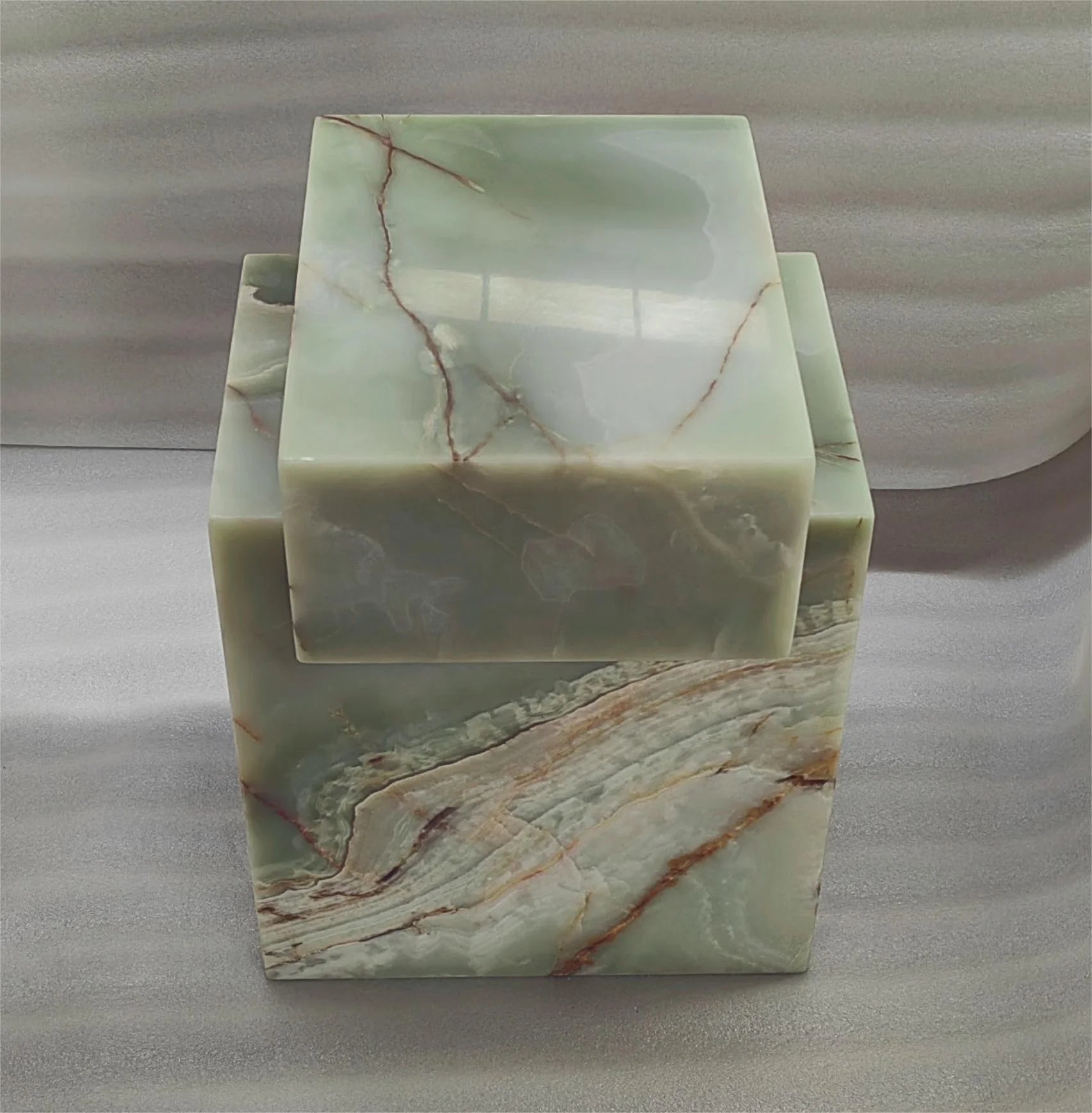 The Monarch Marble Plinth Travertine Cube Table Stand