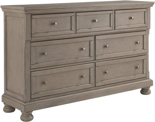 Lettner Modern Traditional 7 Drawer Dresser Light Gray