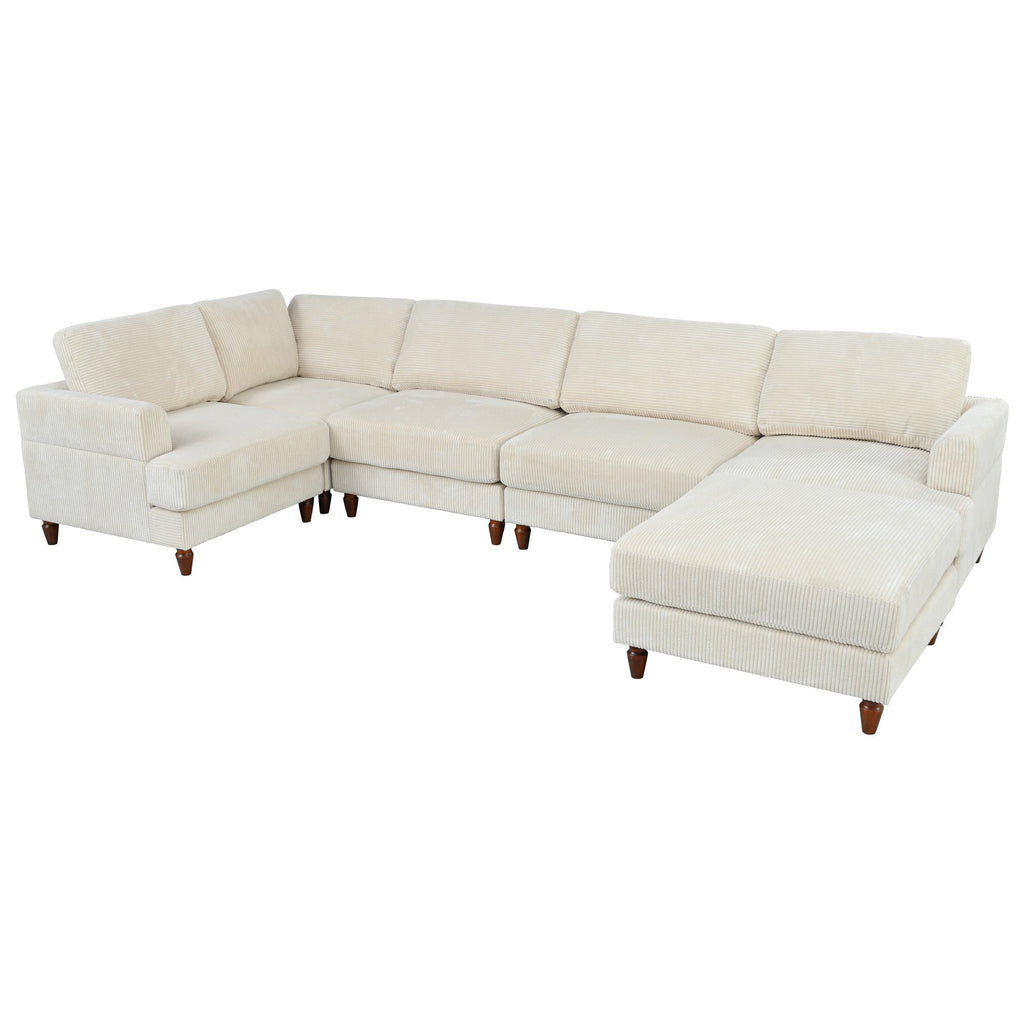 The Valentina Modular L-Shaped Sectional Sofa with Ottoman
