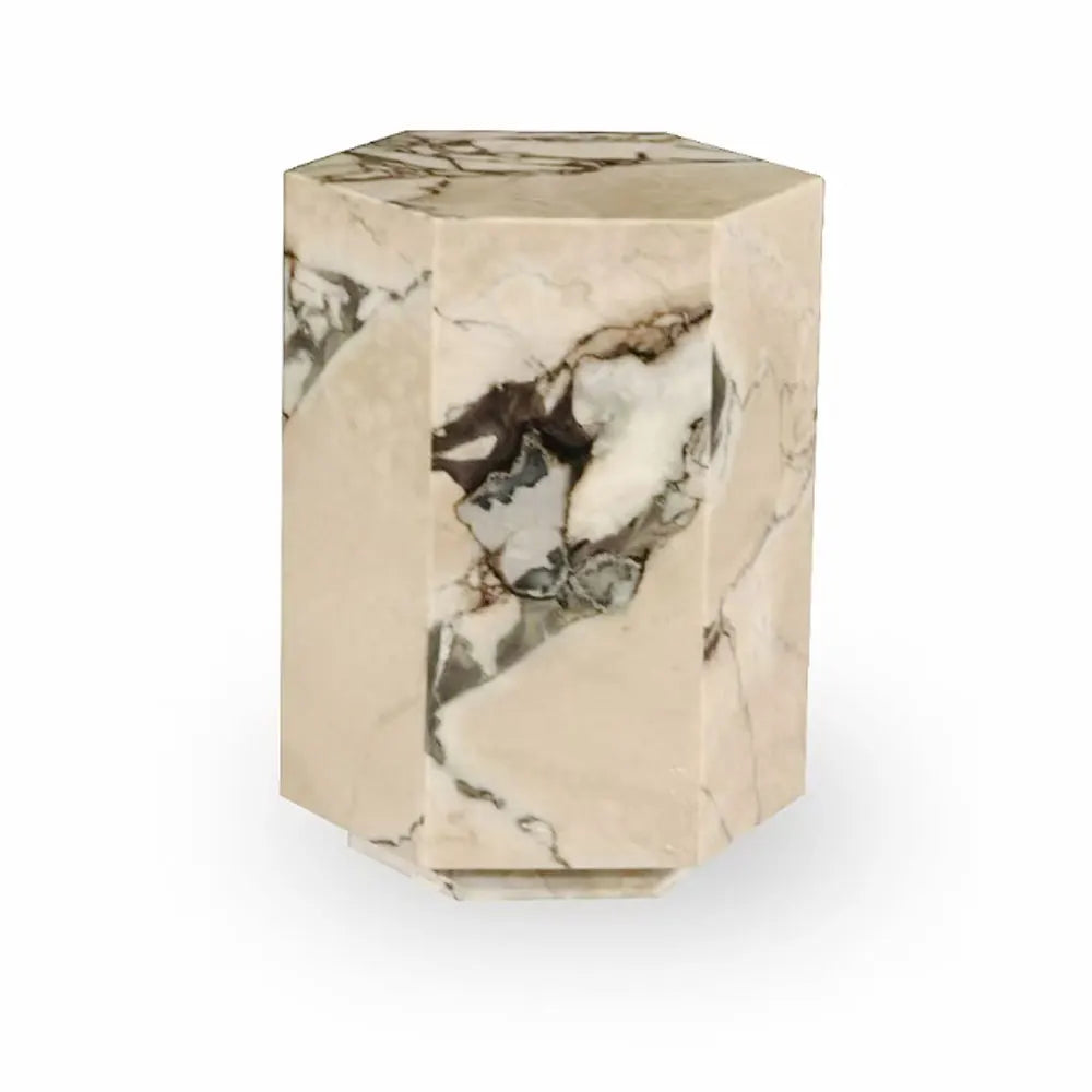 The Monarch Marble Plinth Travertine Cube Table Stand