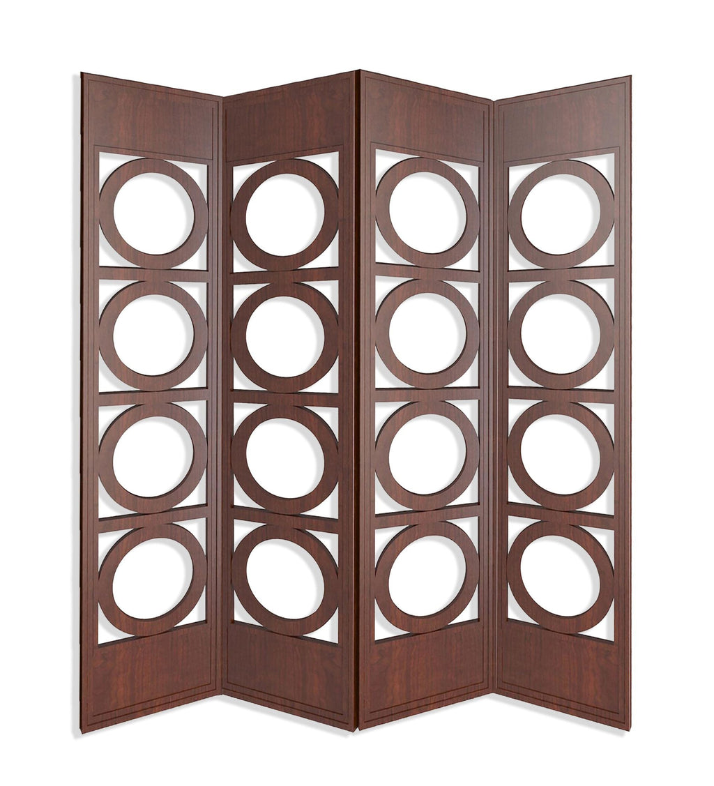 The Roe Brown 4 Panel Wood  Screen