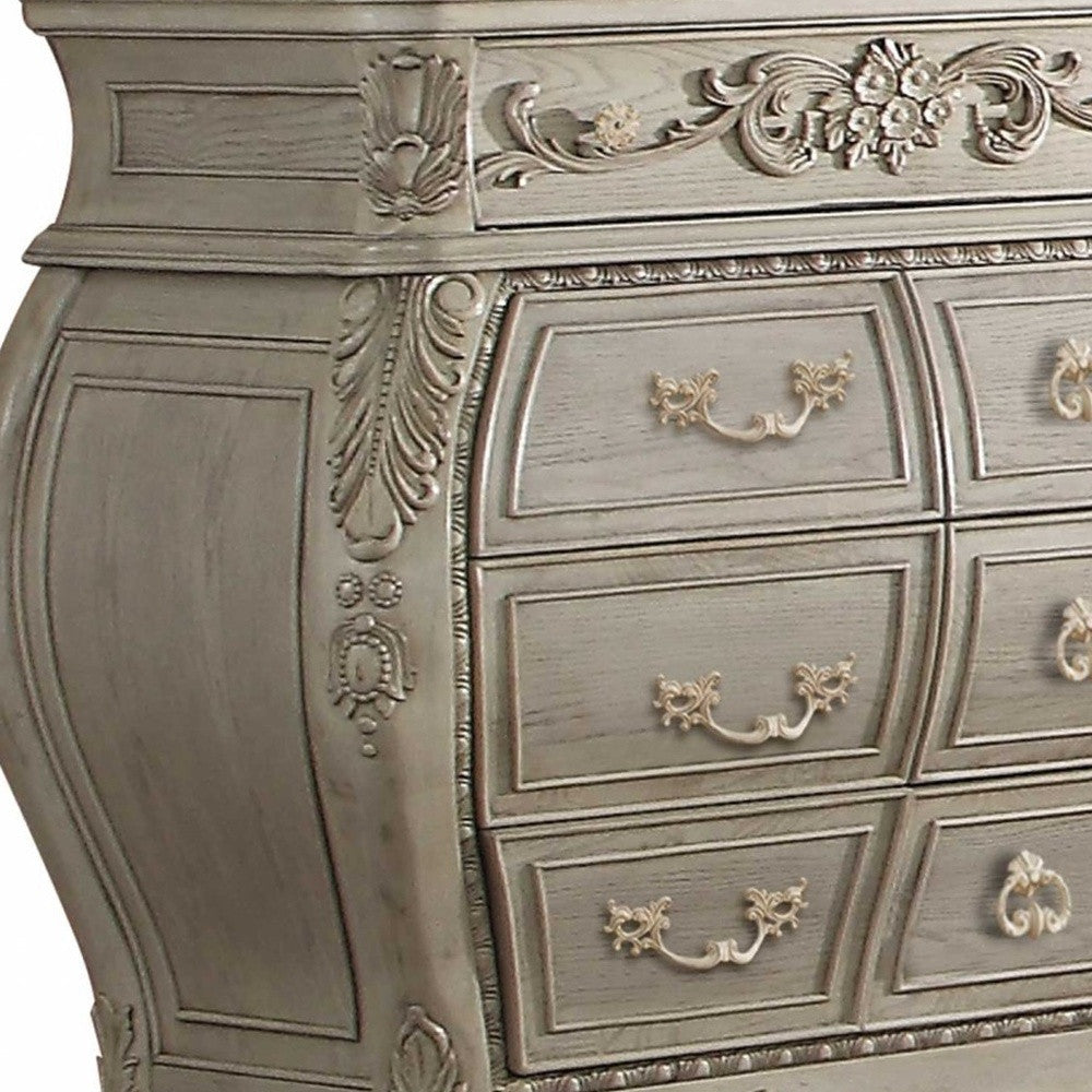 The Moonlight Antique White Wood Dresser