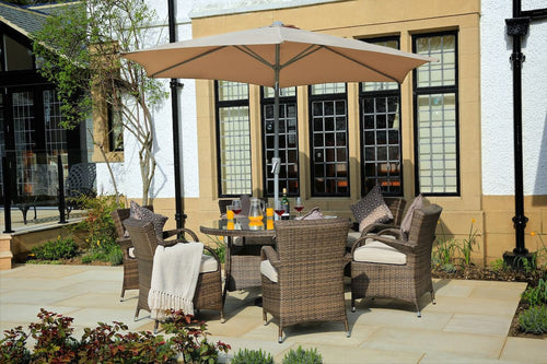 The Paradise Brown 7-Piece Outdoor Dining Set