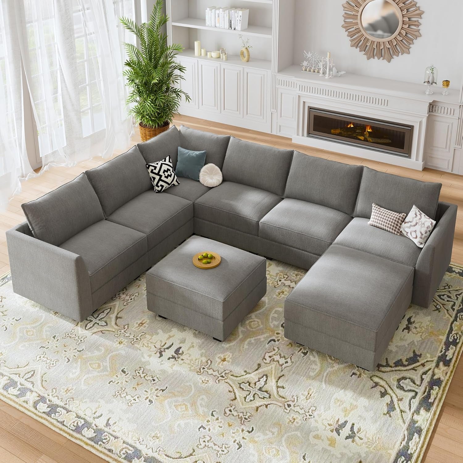 The Evoque Modular U-Shaped Sectional Sofa with Storage