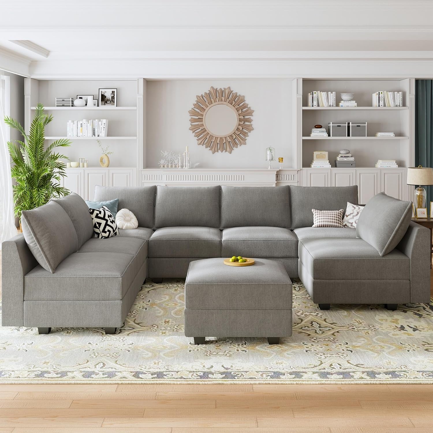 The Evoque Modular U-Shaped Sectional Sofa with Storage