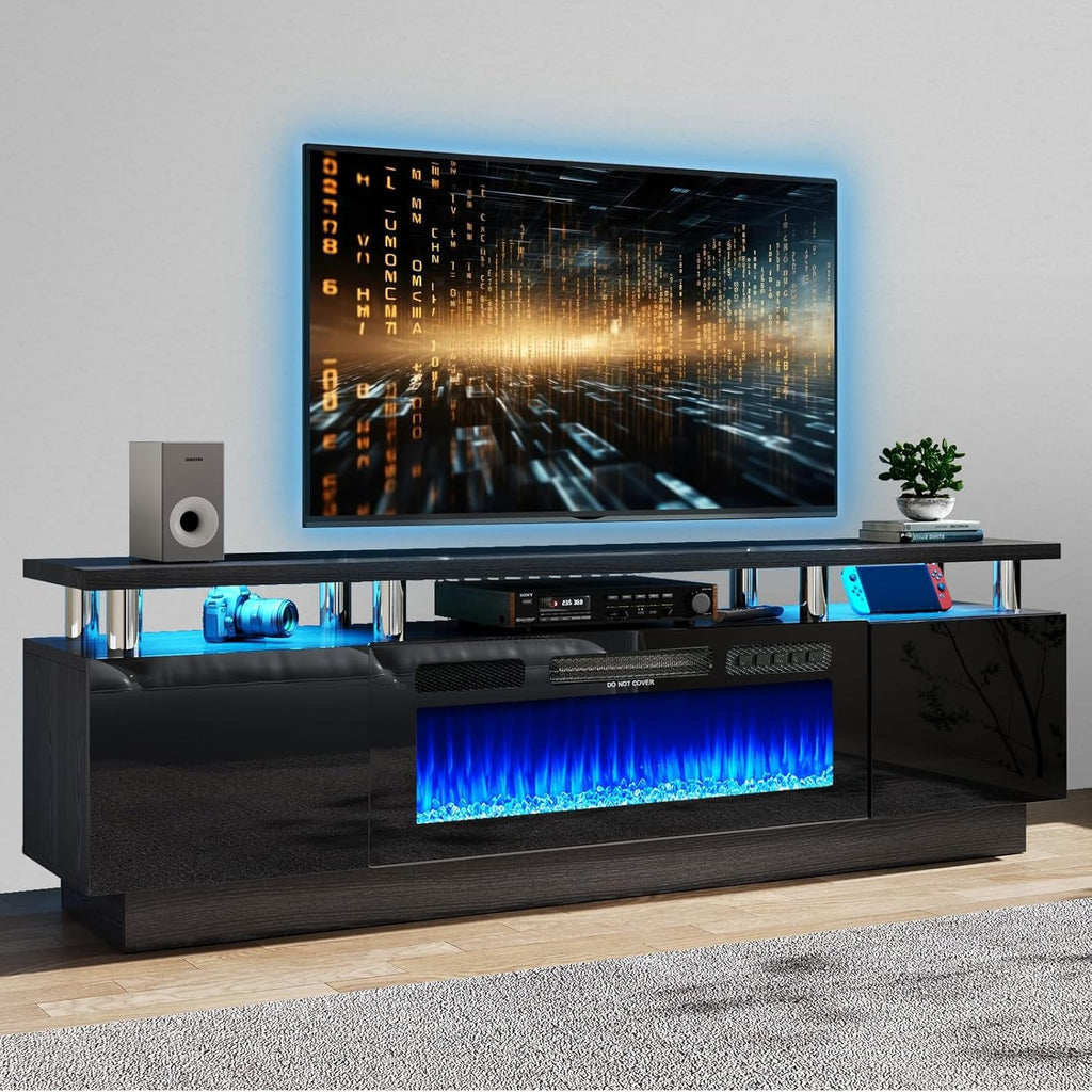 The Emperor 80" Modern Electric Fireplace TV Stand