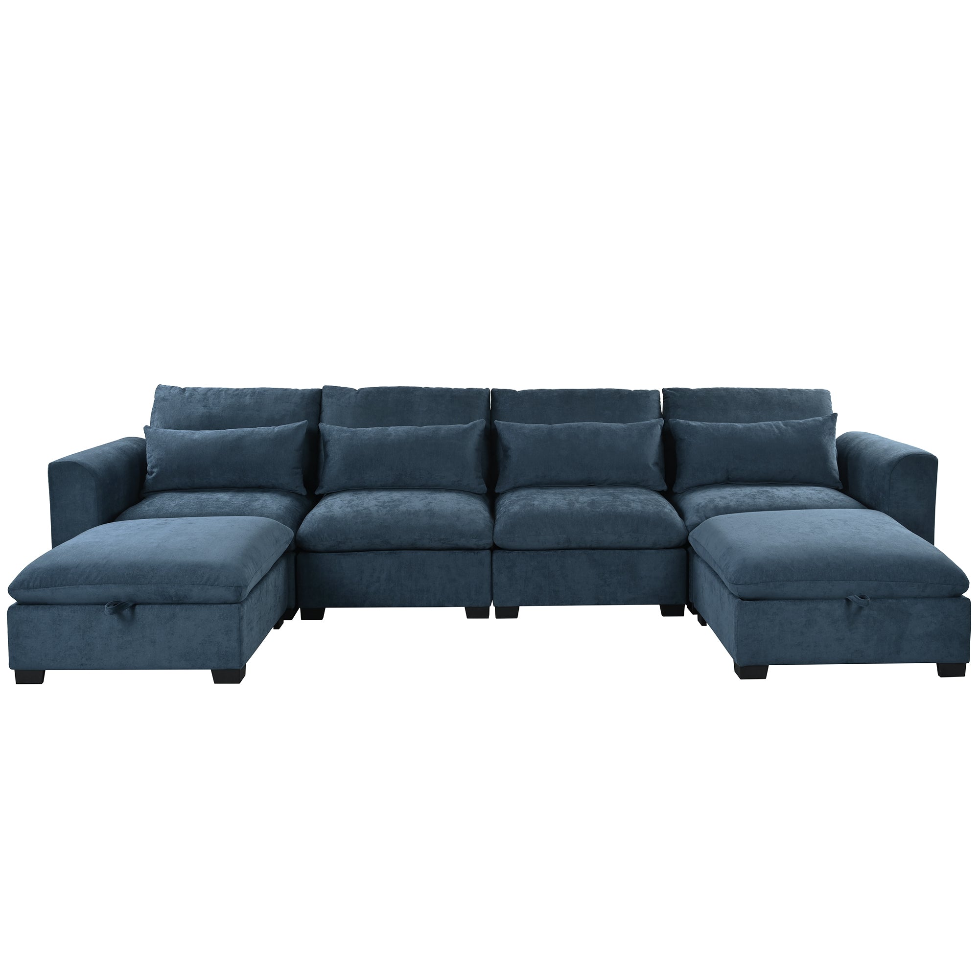 The Daniels U-shaped Transformable Modular Sofa with Two Ottomans