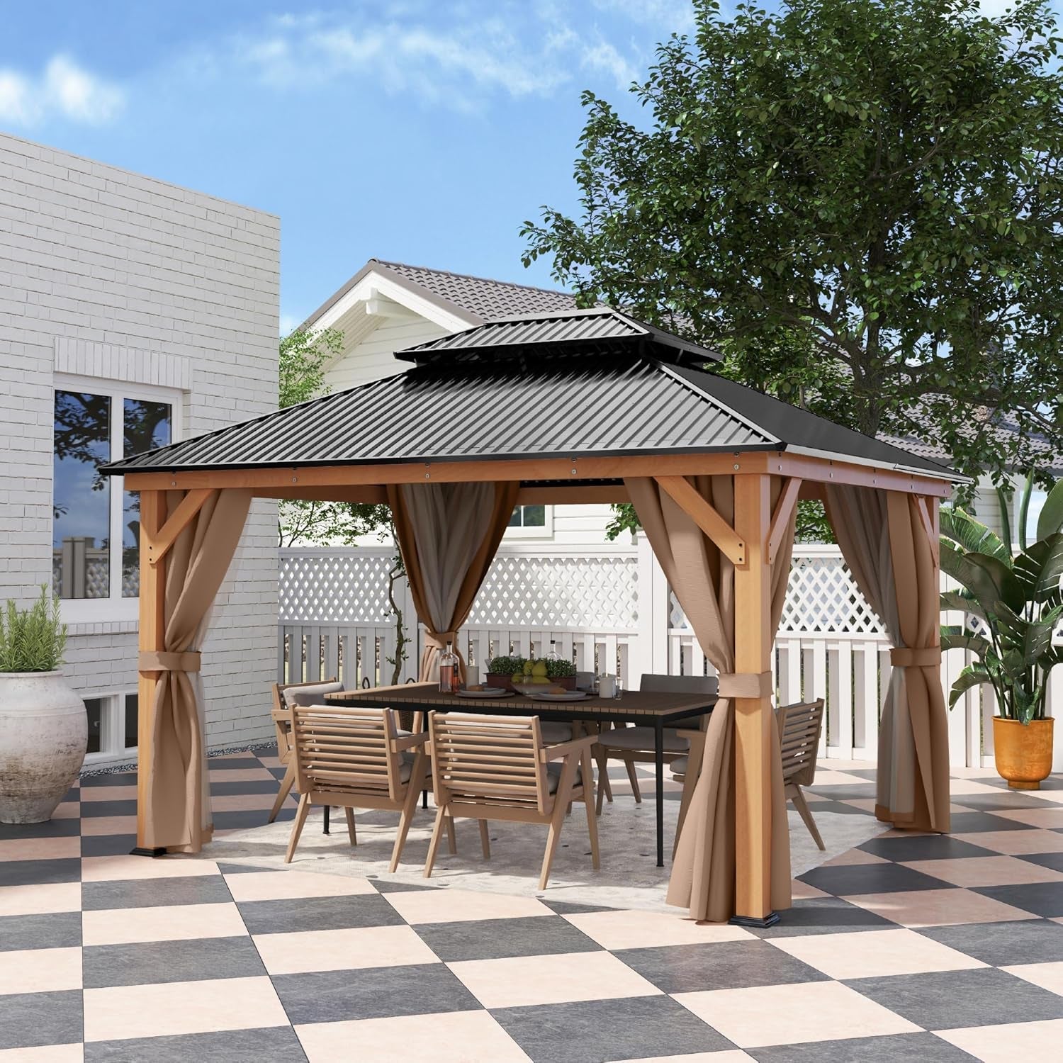 The Paradise Wood Hardtop Gazebo