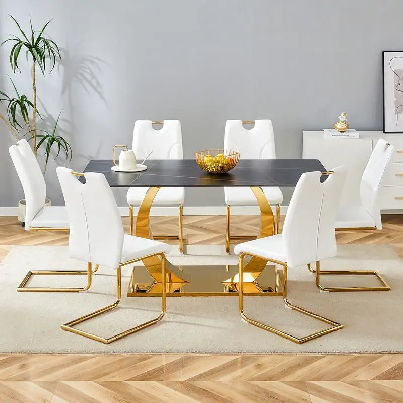 The Regal Luxe Sintered Stone Dining Table Set