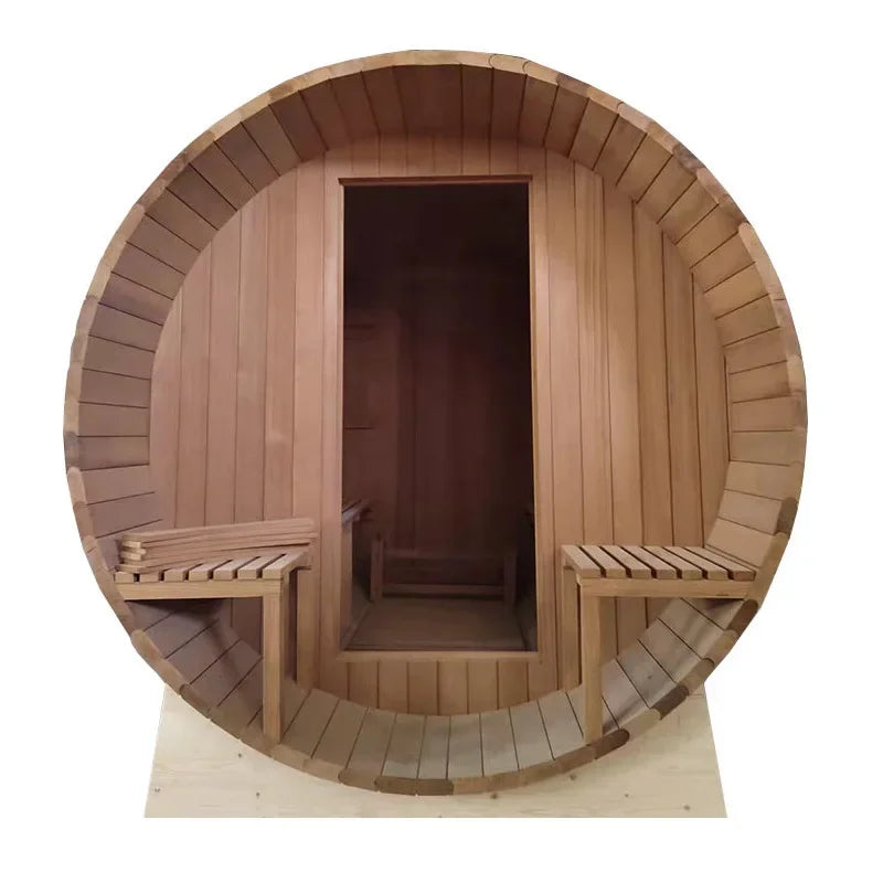 The Roe Solid Wood Outdoor Barrel Sauna