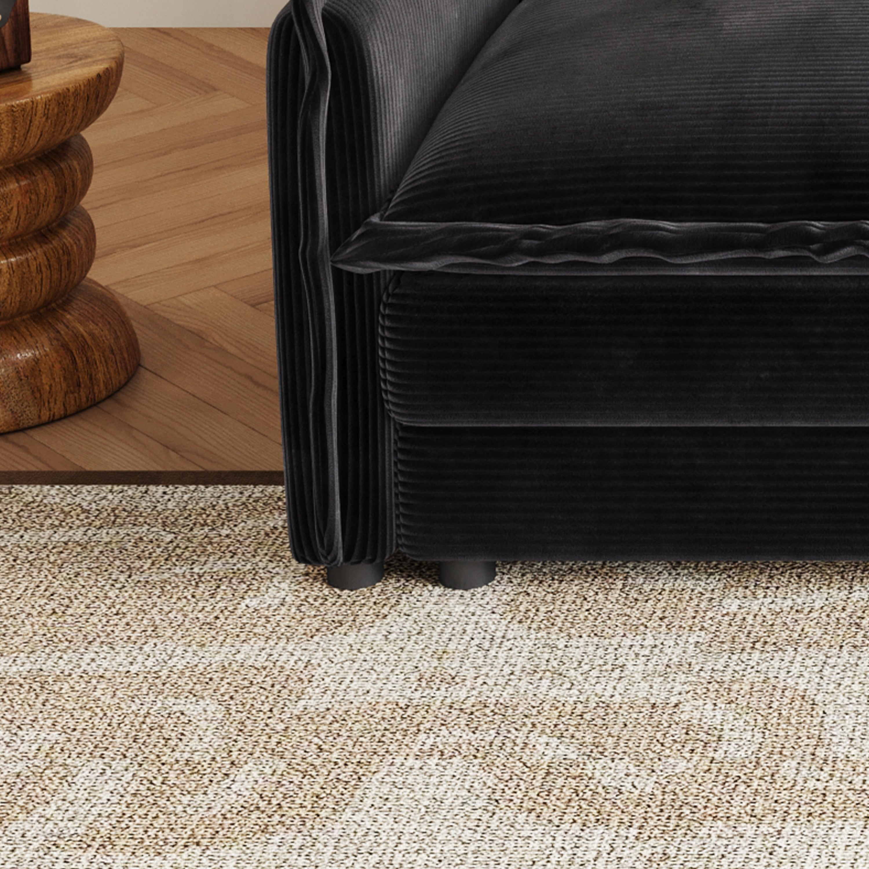 The Silva Corduroy Fabric 4-Seater Cloud Couch