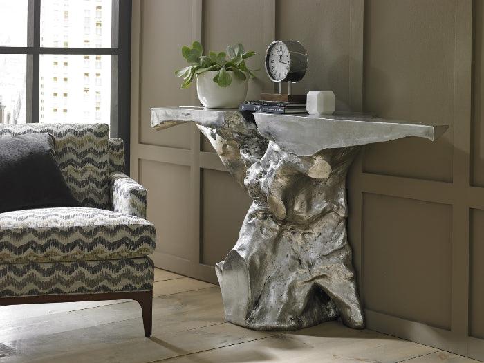 The Stella Crown Console Silver Leaf