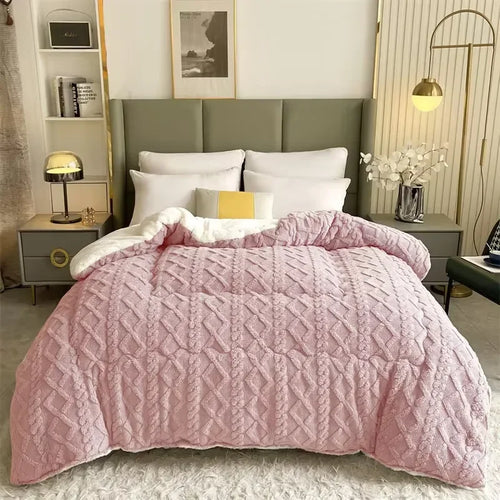 High End Thickened Winter Warm Blankets for Beds Artificial Lamb