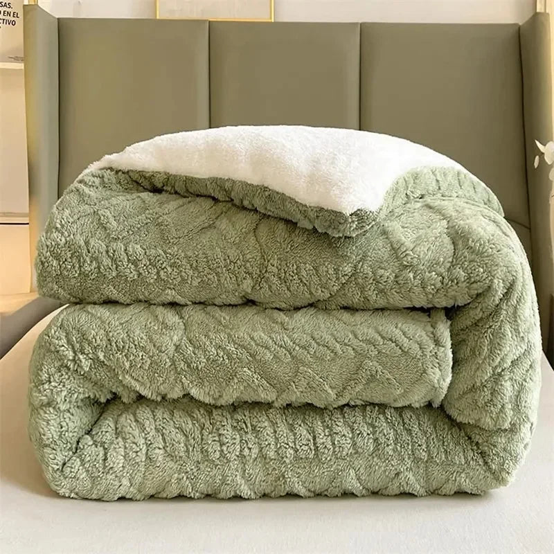 High End Thickened Winter Warm Blankets for Beds Artificial Lamb