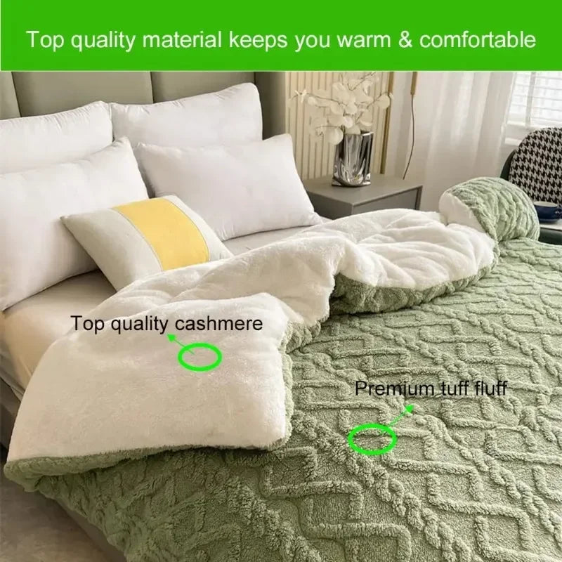 High End Thickened Winter Warm Blankets for Beds Artificial Lamb