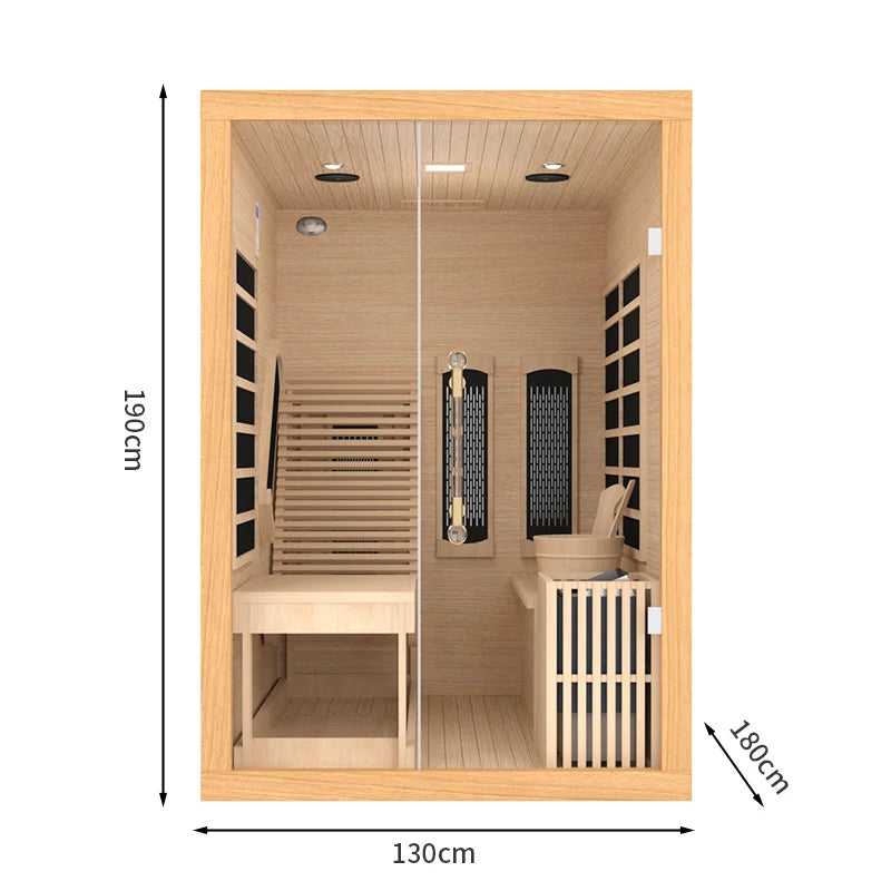 The Rize Luxury Solid Wood Sauna with Dual System