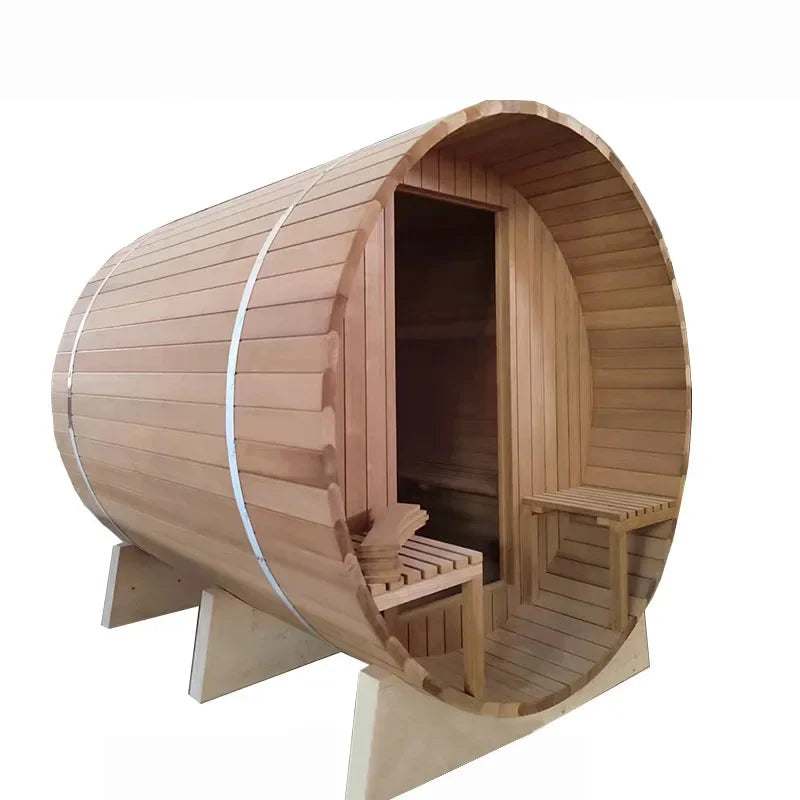 The Roe Solid Wood Outdoor Barrel Sauna