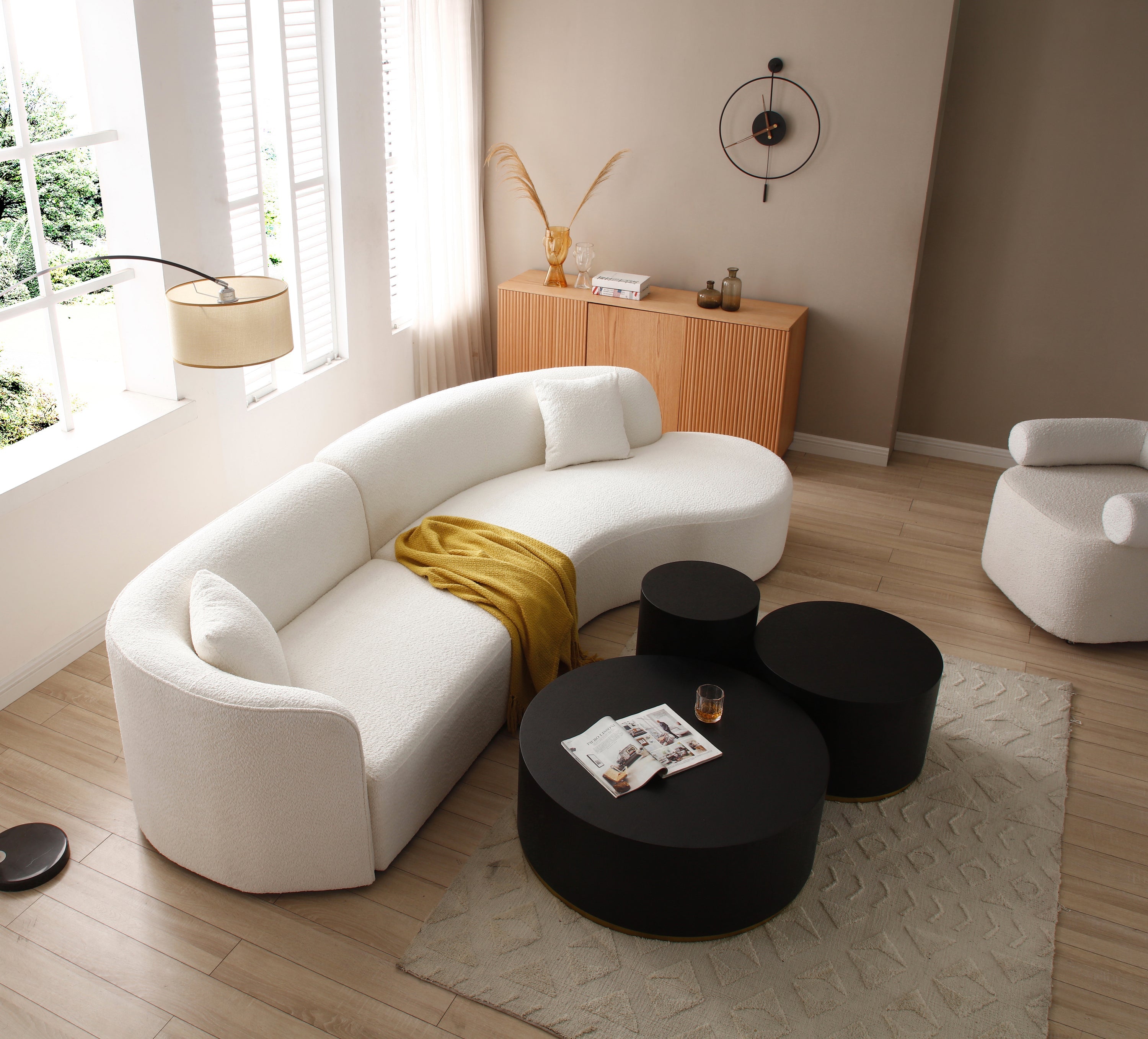 The Stella Luxury Modern Style Living Room Curved Sofa
