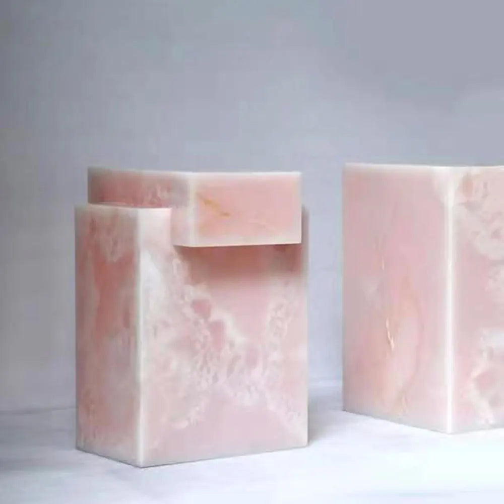 The Monarch Marble Plinth Travertine Cube Table Stand