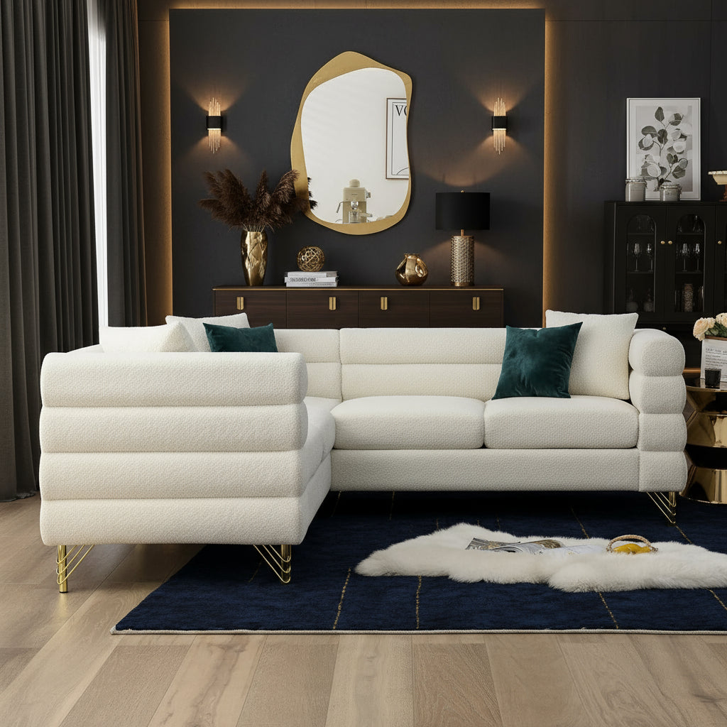 The Velin Modern White Living Room Sofa
