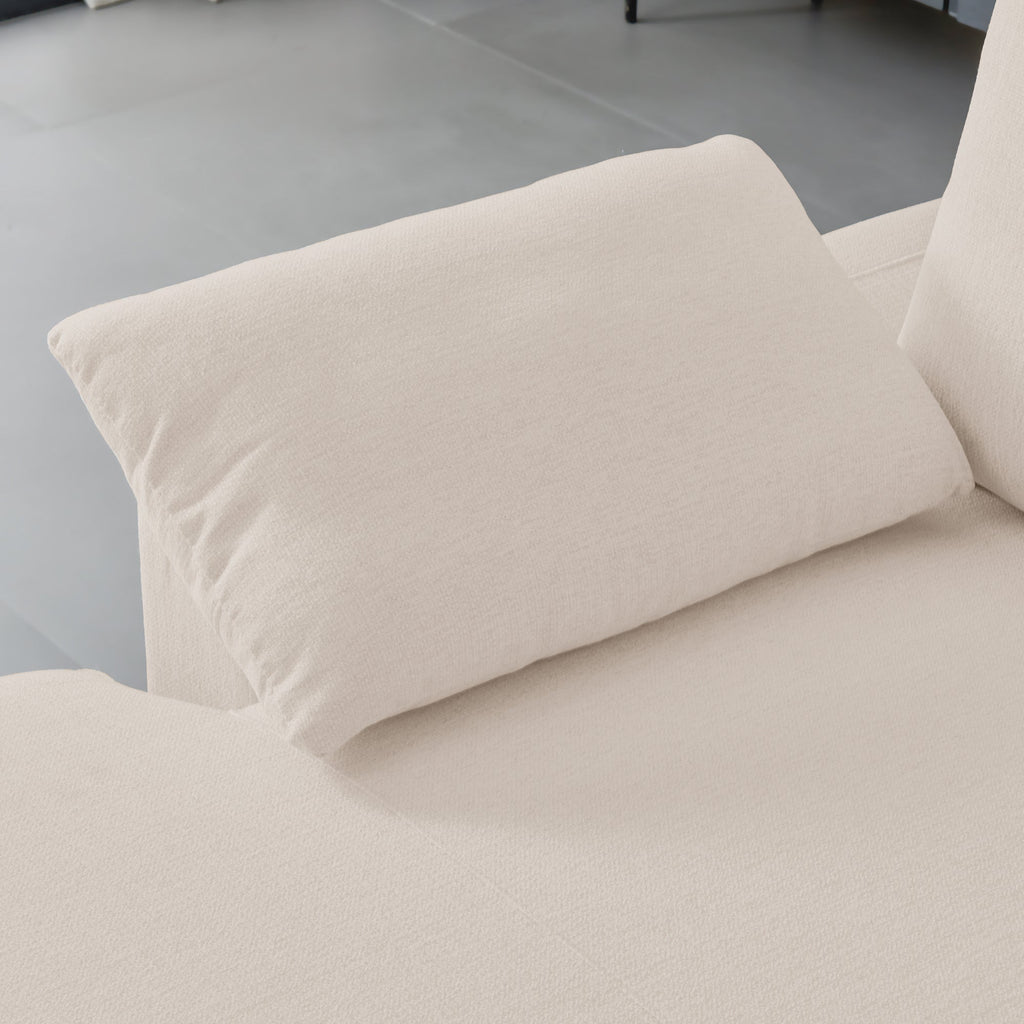 The Valentina L-Shaped Linen Sectional Sofa