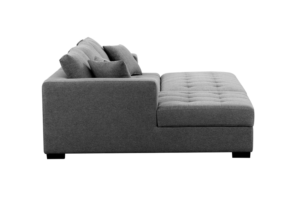 The Truitt Tufted Fabric 3-Seat L-Shape Sectional Sofa Set