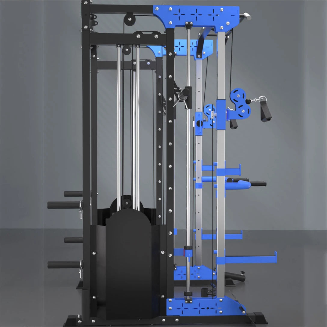 Multi-Function Station with Squat Rack and Smith Machine