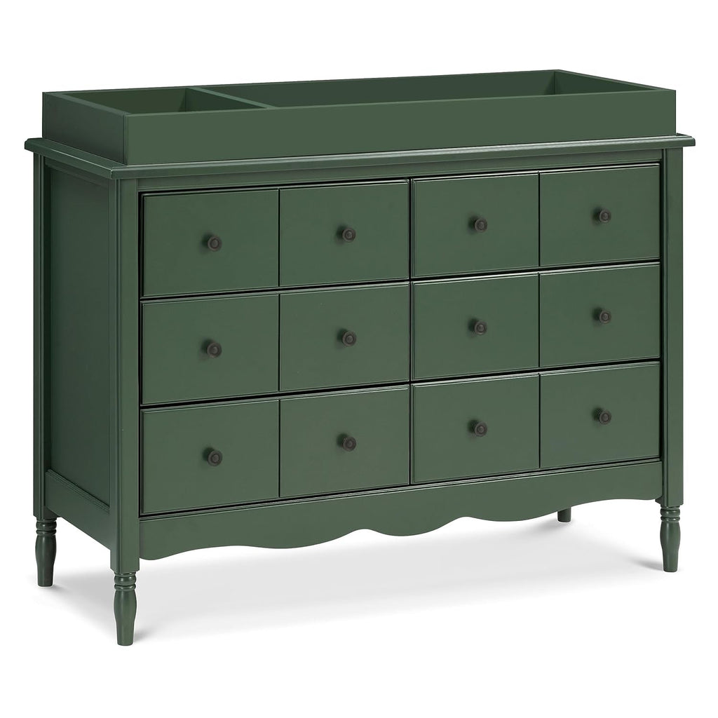 The Savoy Liberty 6-Drawer Assembled Dresser in Forest Green | 2 Sets of Knobs