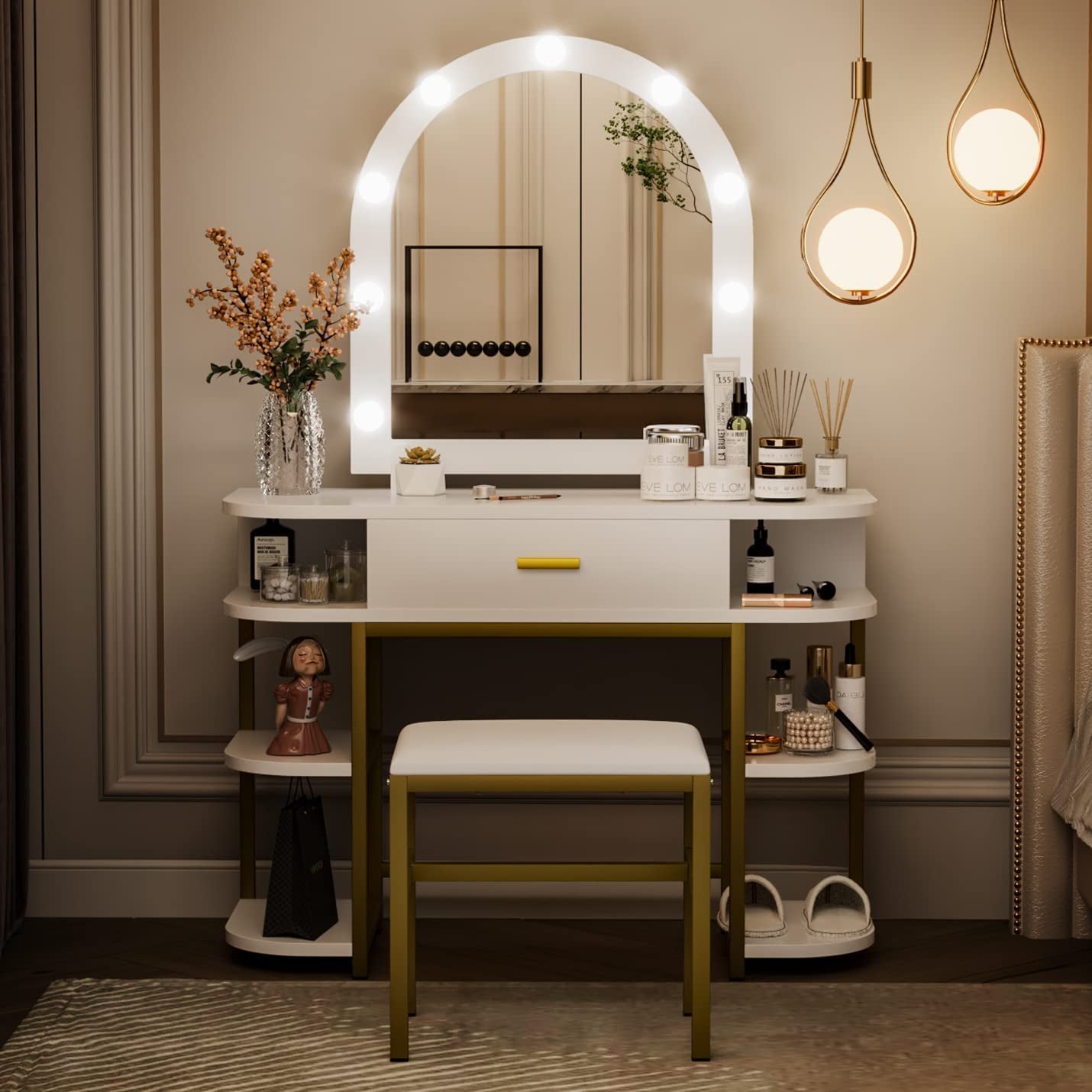 The Stella Vanity with Mirror and Lights