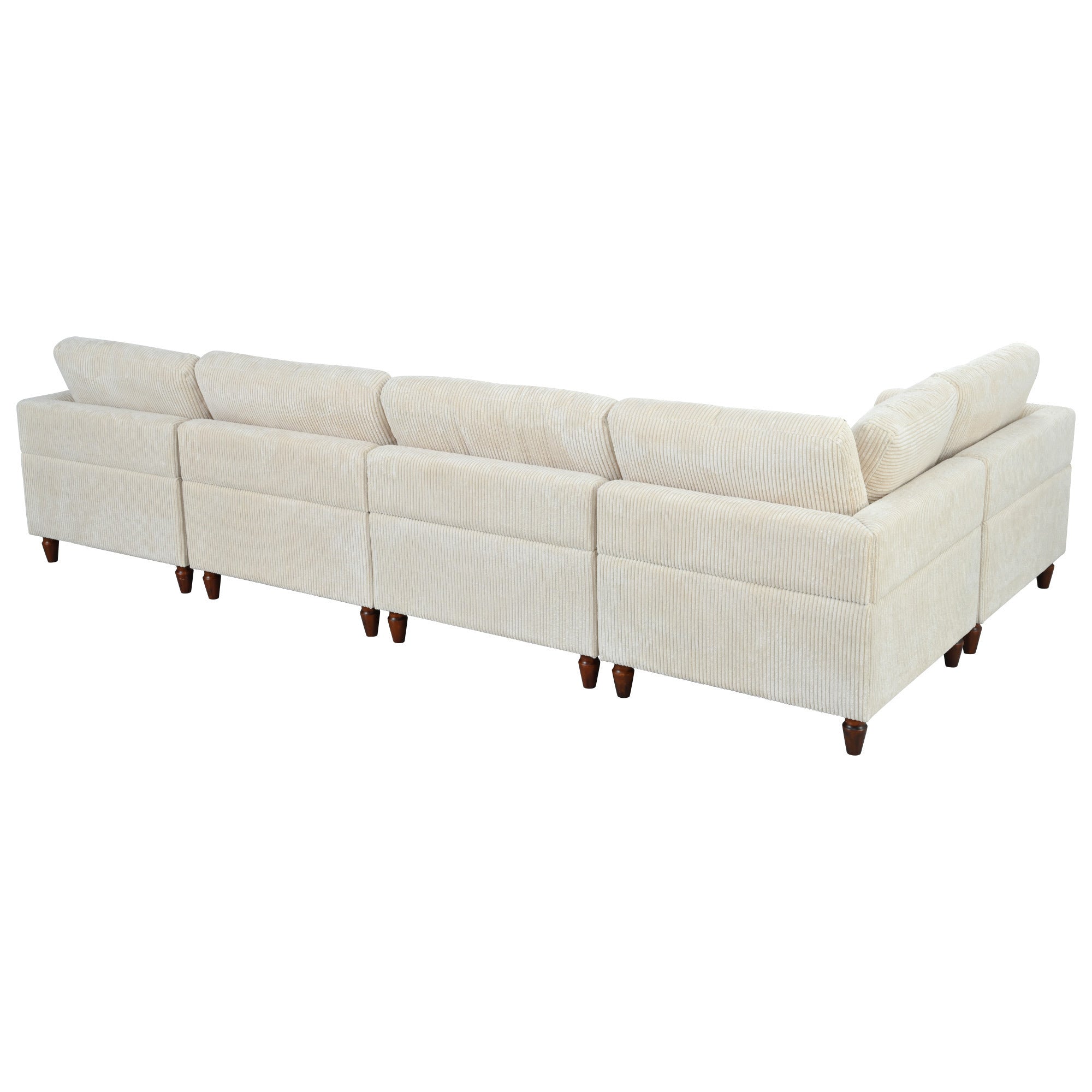 The Valentina Modular L-Shaped Sectional Sofa with Ottoman