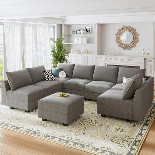 The Evoque Modular U-Shaped Sectional Sofa with Storage
