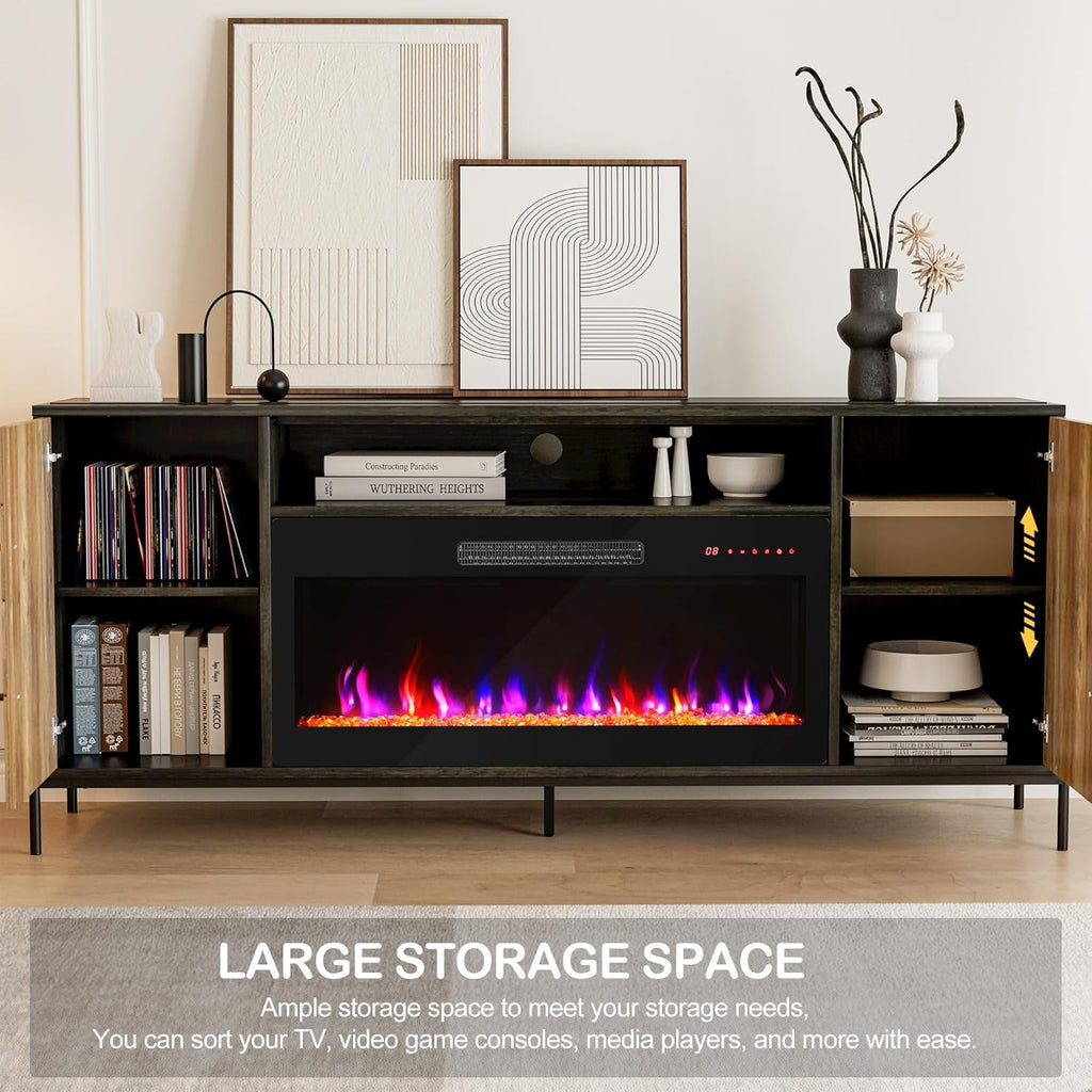 The Roe Electric Fireplace Heater/Entertainment Center