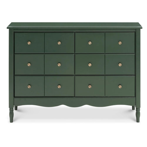 The Savoy Liberty 6-Drawer Assembled Dresser in Forest Green | 2 Sets of Knobs