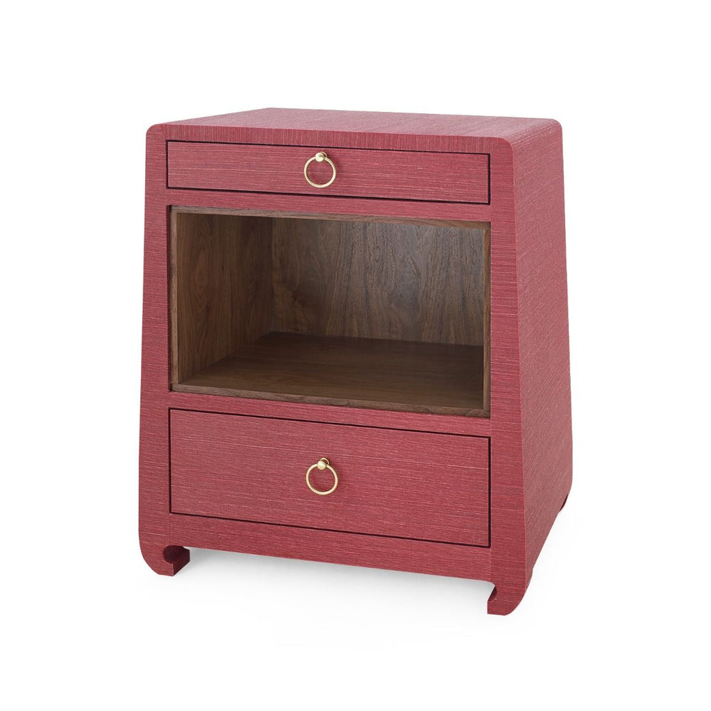 Red Ming 2-Drawer Side Table
