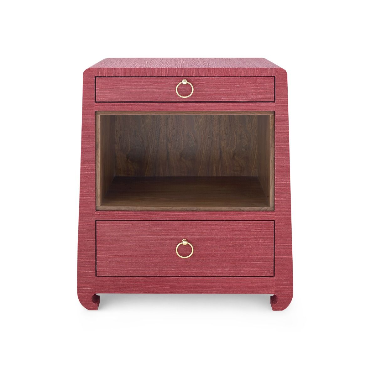 Red Ming 2-Drawer Side Table