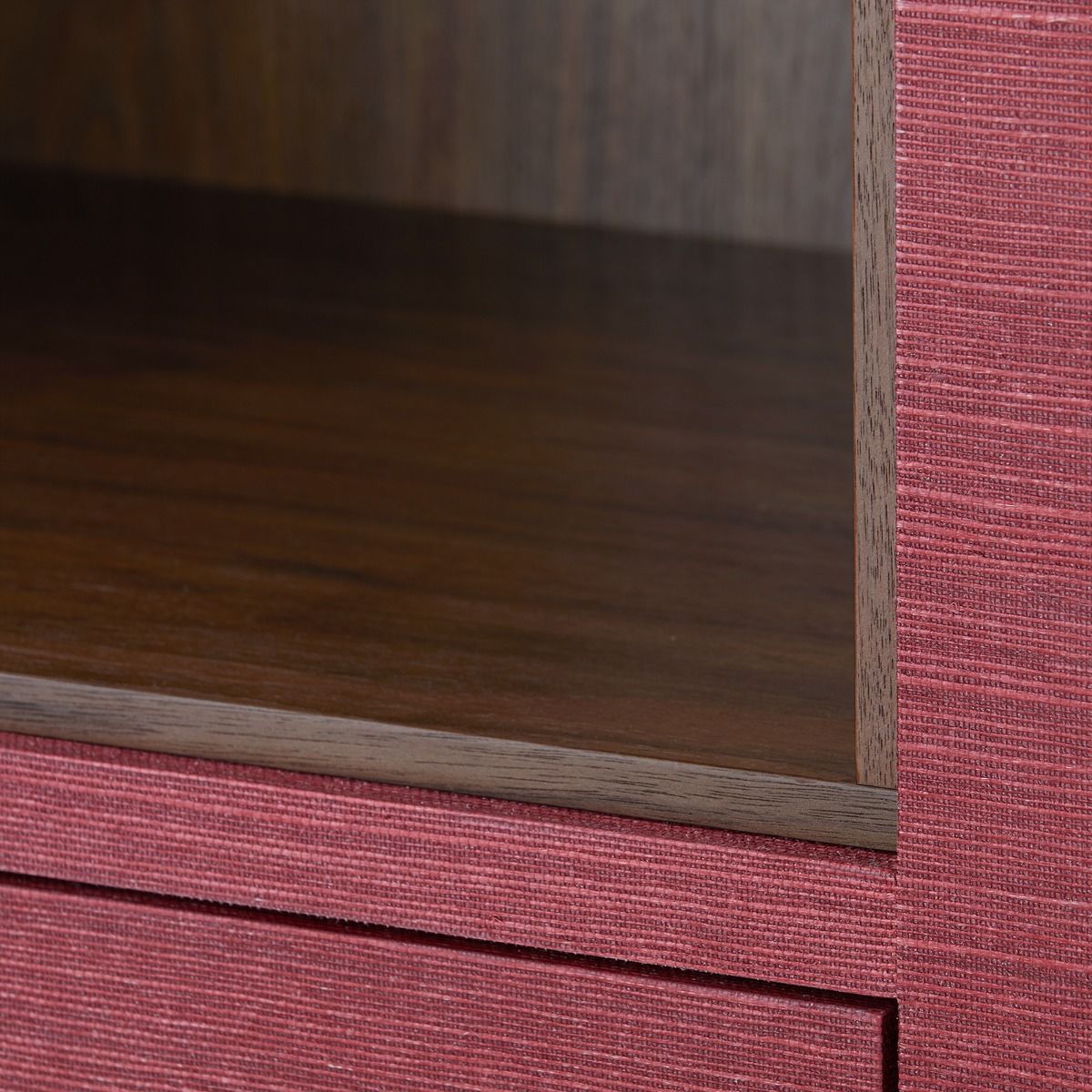 Red Ming 2-Drawer Side Table