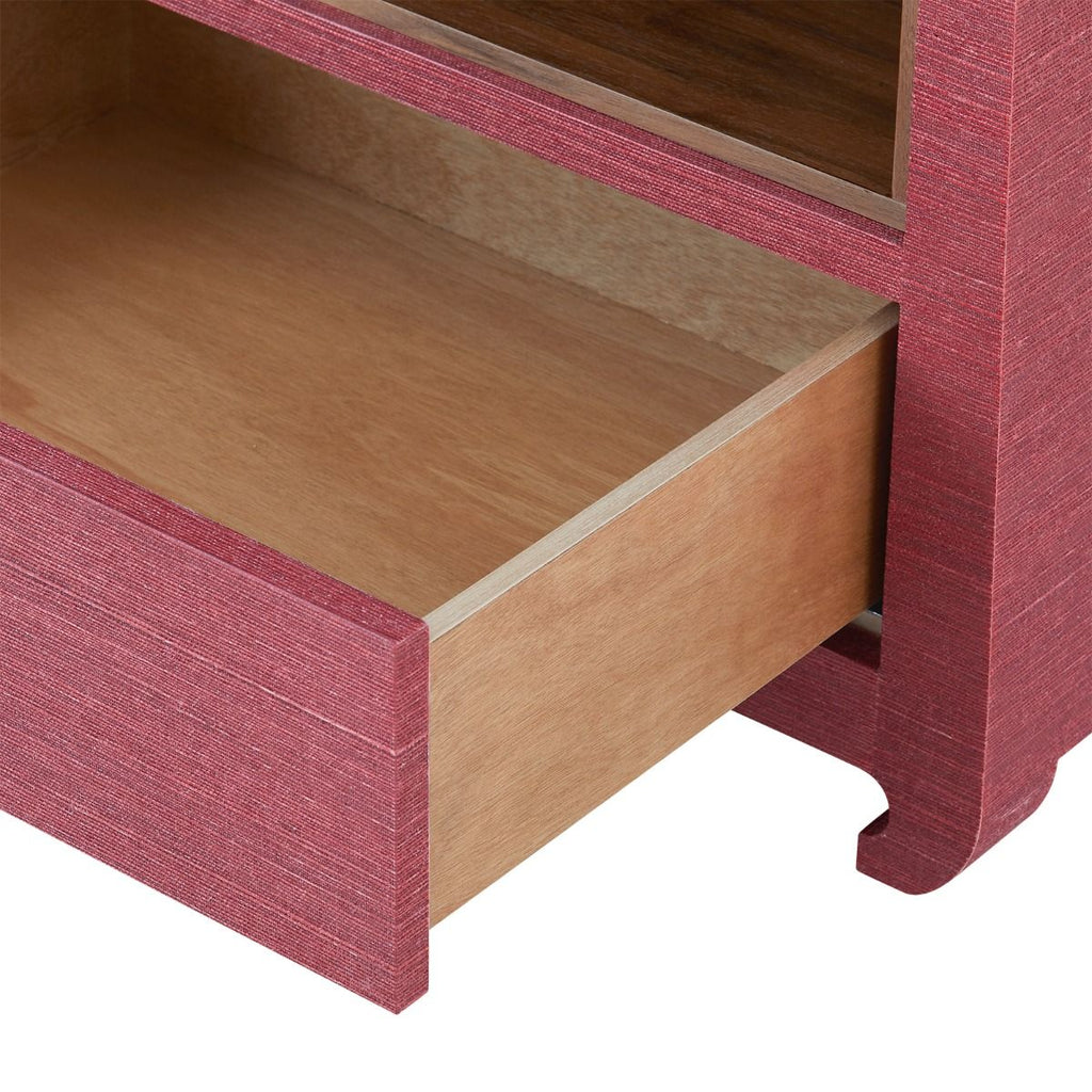Red Ming 2-Drawer Side Table